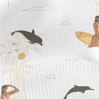 Surfing Season Illustration Stretch Jersey