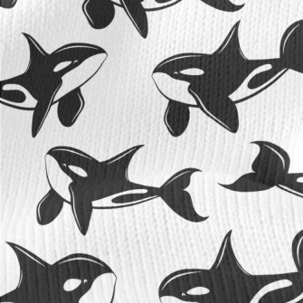 Cute Killer Whale Pattern Stretch Jersey