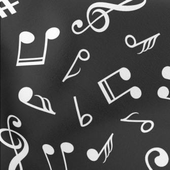 Musical Note Symbol Pattern Lightweight Cotton Poplin