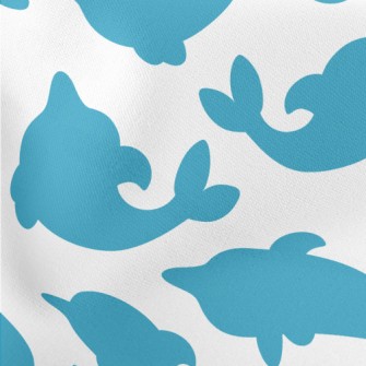Blue Dolphin Silhouette Lightweight Cotton Poplin