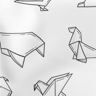 Cute Origami Animals Lightweight Cotton Poplin