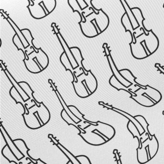 Simple Violin Pattern Midweight Cotton Poplin