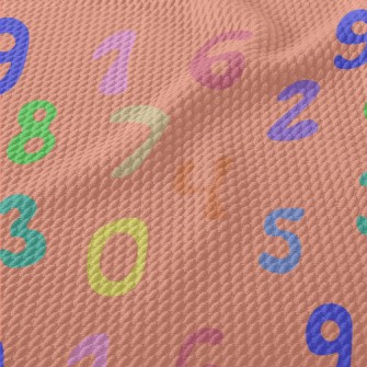 Brightly Colored Numbers Birdseye Piqué