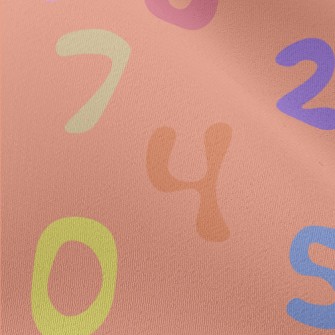 Brightly Colored Numbers Chiffon