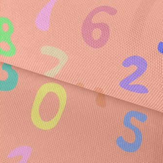 Brightly Colored Numbers Waterproof Oxford