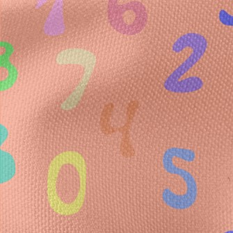 Brightly Colored Numbers Waterproof Canvas