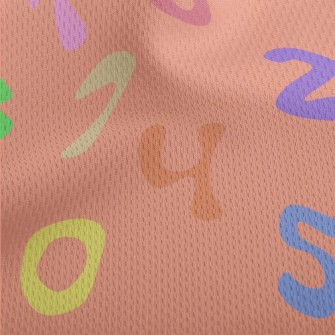 Brightly Colored Numbers Athletic Mesh Flat Back