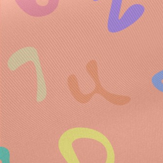 Brightly Colored Numbers Twill