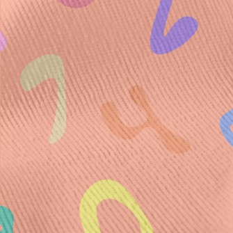 Brightly Colored Numbers Standard Corduroy