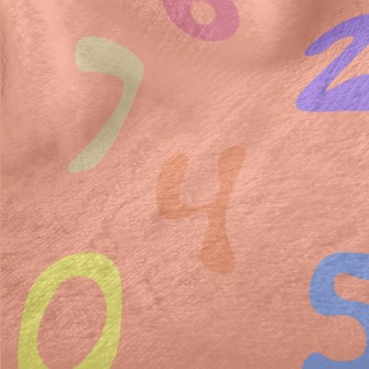 Brightly Colored Numbers Minky