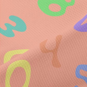 Brightly Colored Numbers Piqué