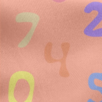 Brightly Colored Numbers Jersey Backed Fleece