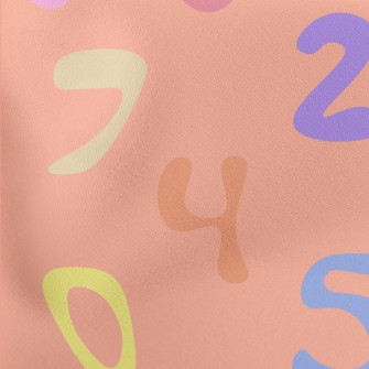 Brightly Colored Numbers Lightweight Cotton Poplin