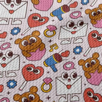 Envelope, Teddy Bear, Heart Ri Birdseye Piqué