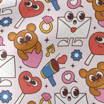 Envelope, Teddy Bear, Heart Ri Waterproof Canvas