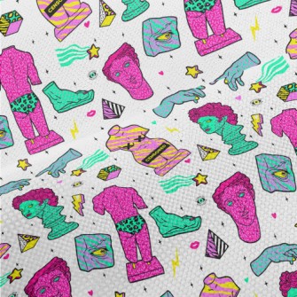 Colorful Abstract Sculptures W Performance Linen