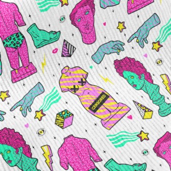 Colorful Abstract Sculptures W Standard Corduroy