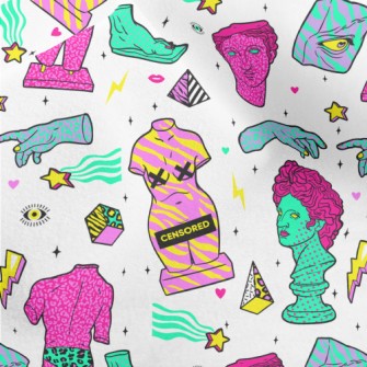 Colorful Abstract Sculptures W Micro Fleece