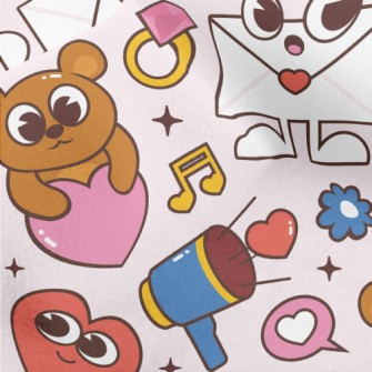 Envelope, Teddy Bear, Heart Ri Micro Fleece