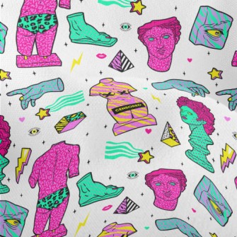 Colorful Abstract Sculptures W Lightweight Performance Linen