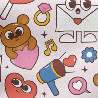 Envelope, Teddy Bear, Heart Ri Jersey Backed Fleece