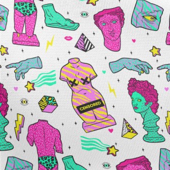 Colorful Abstract Sculptures W Pongee