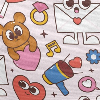 Envelope, Teddy Bear, Heart Ri Pongee