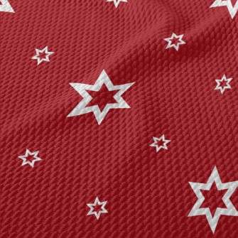 White Stars Of Varying Sizes Birdseye Piqué