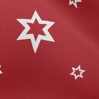 White Stars Of Varying Sizes Chiffon