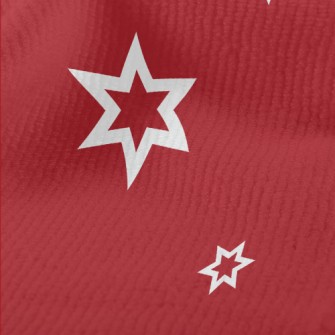 White Stars Of Varying Sizes Terry