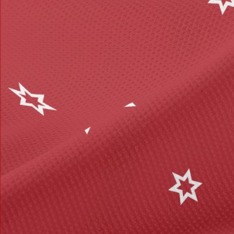 White Stars Of Varying Sizes Piqué