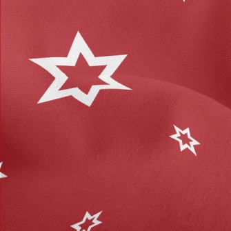 White Stars Of Varying Sizes Lightweight Performance Linen