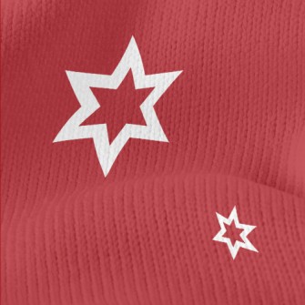 White Stars Of Varying Sizes Stretch Jersey