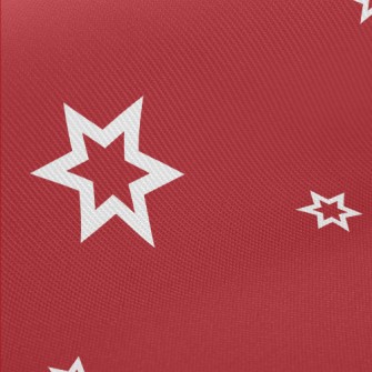 White Stars Of Varying Sizes Midweight Cotton Poplin