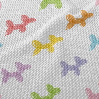 Colorful Balloon Dog Birdseye Piqué