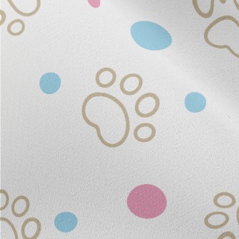 Blue And Pink Dots With Dog Pa Chiffon