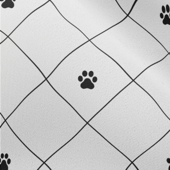 Dog Paw Print Diamond Chiffon