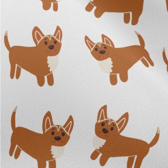 Cute Corgi Graffiti Chiffon