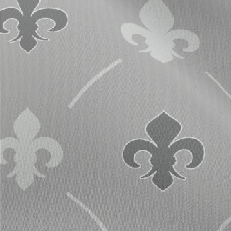 Grey Fleur-de-lis Symbol Chiffon