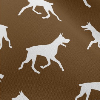 Doberman Pinscher Silhouette Chiffon