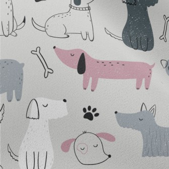 Elegant Hand Drawn Puppy Chiffon