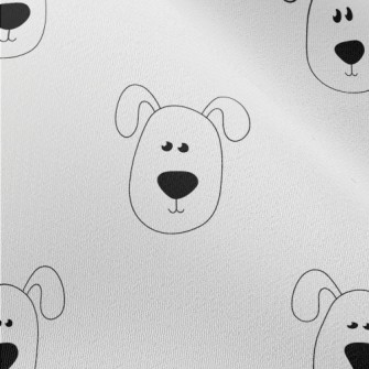 Hand Drawn Folded Ear Puppy Chiffon