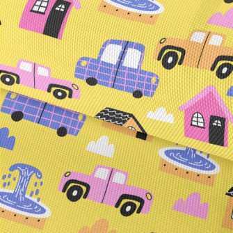 Houses And Cars Waterproof Oxford