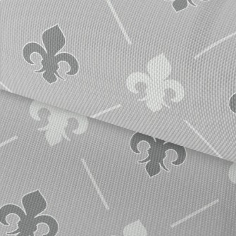 Grey Fleur-de-lis Symbol Waterproof Oxford