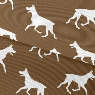 Doberman Pinscher Silhouette Waterproof Oxford