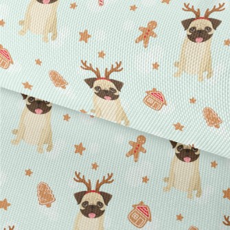 Christmas Pug Waterproof Oxford