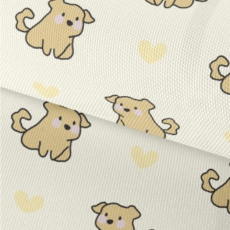 Cartoon Puppy With Love Heart Waterproof Oxford