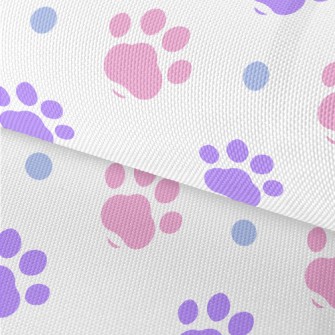 Colored Dog Paw Prints Waterproof Oxford