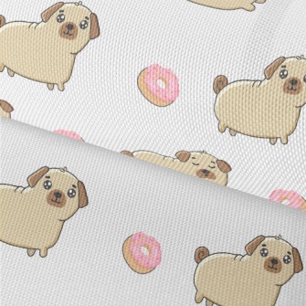 Pug And Donuts Waterproof Oxford