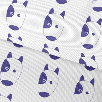 Hand Drawn Blue Dog Waterproof Oxford